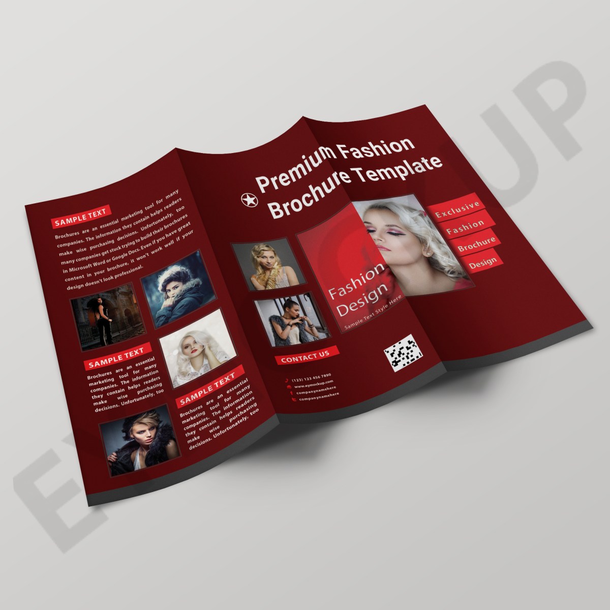 Maroon Brochure Template
