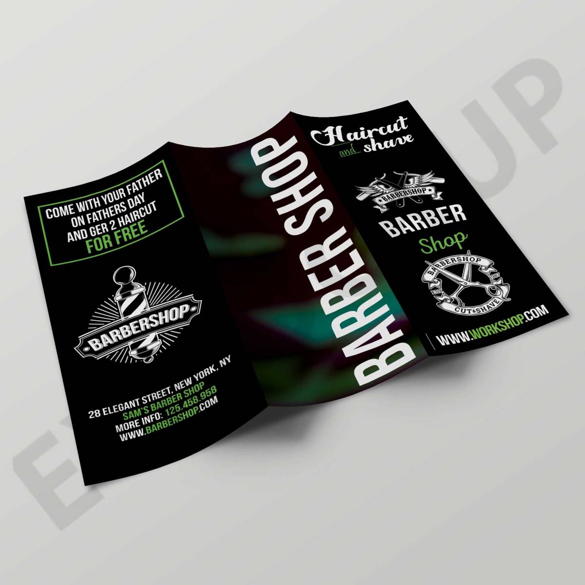 All Black Tri-Fold Brochure