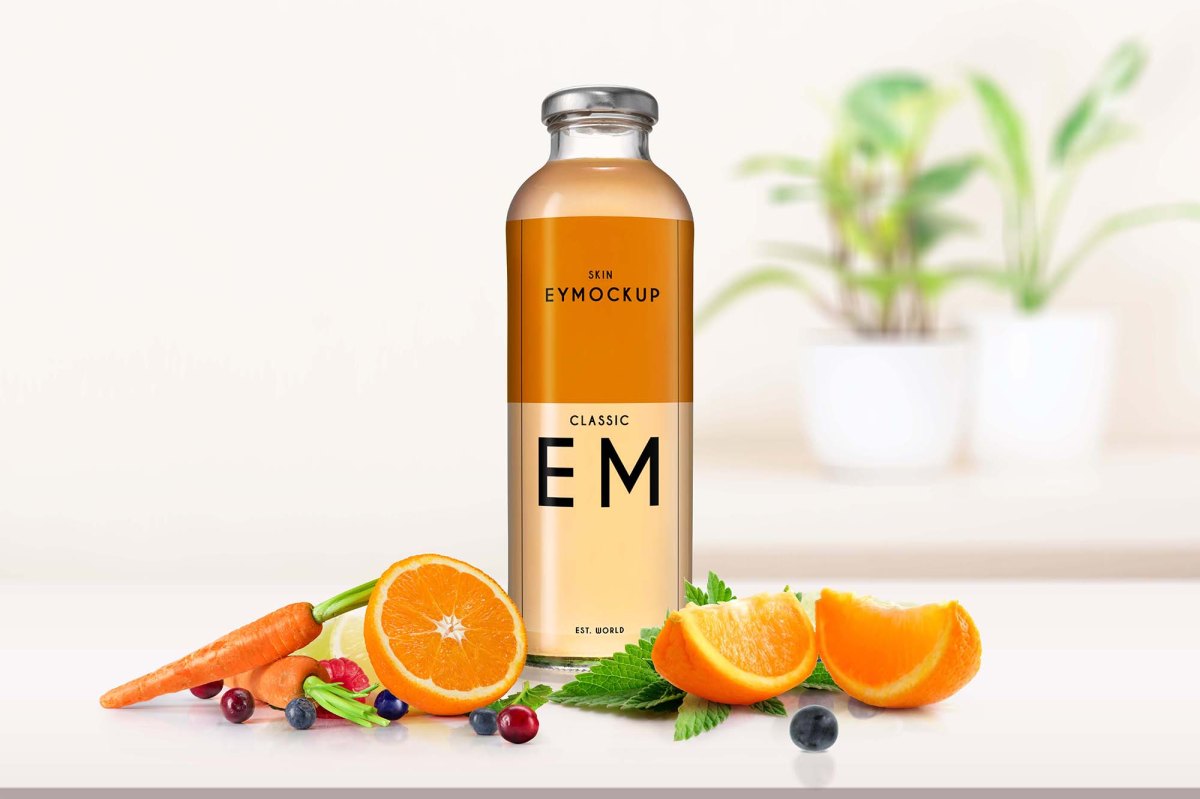 Juice Bottle Mockup