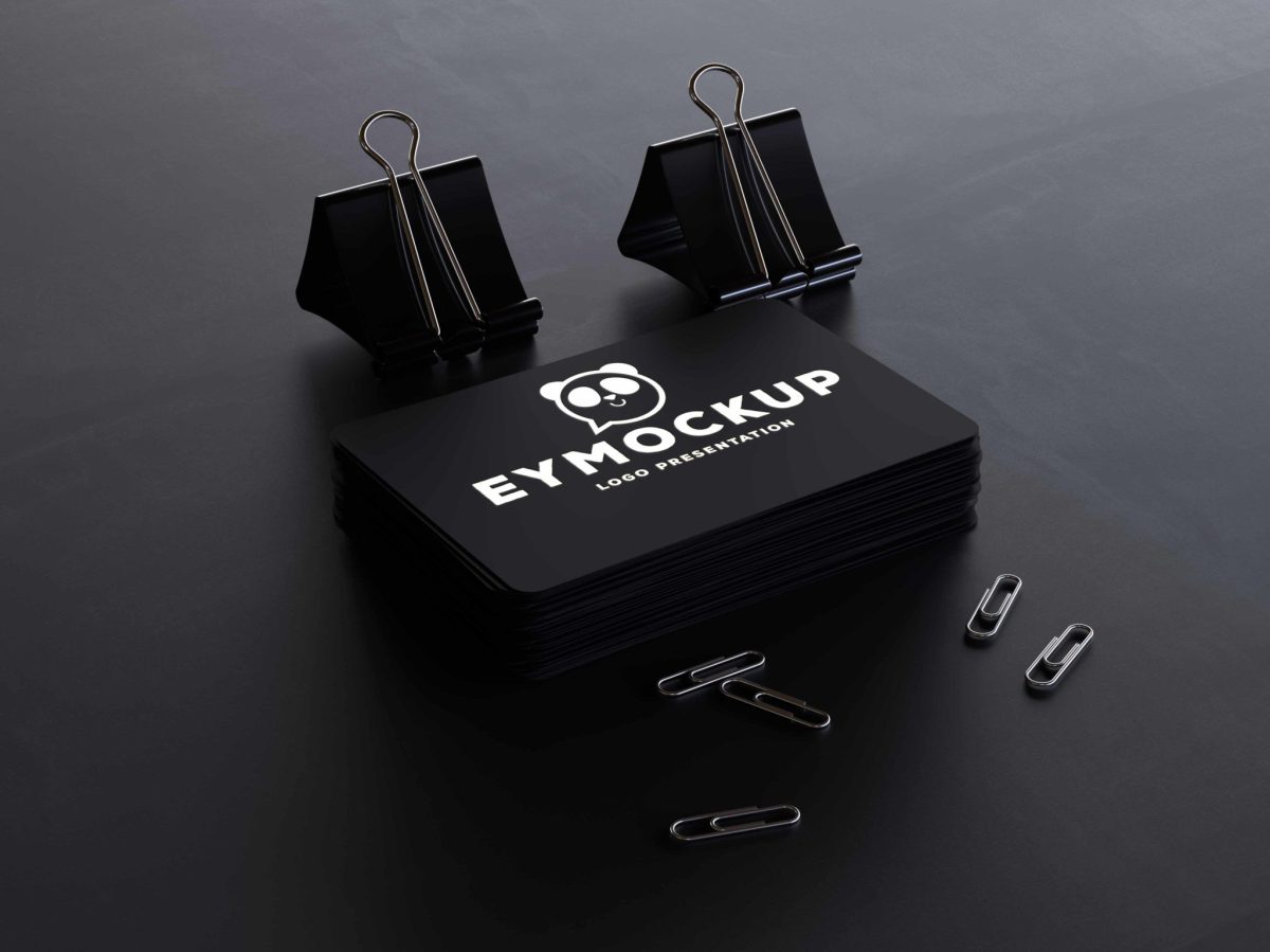 Black Card Mockup